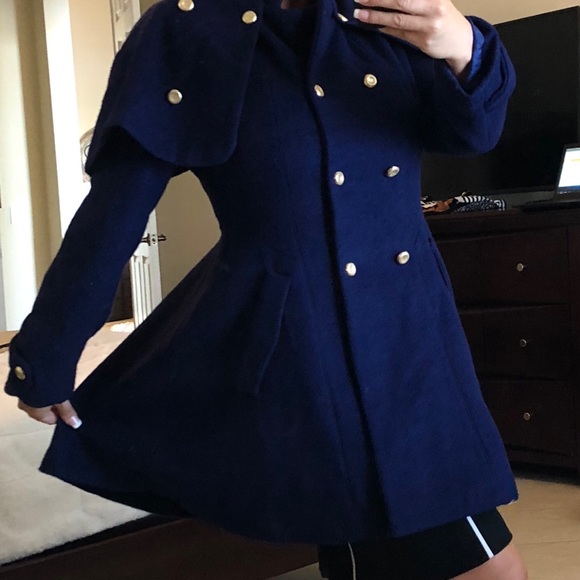 SOLD!!!!BEBE winter blue jacket size Large - Picture 3 of 5